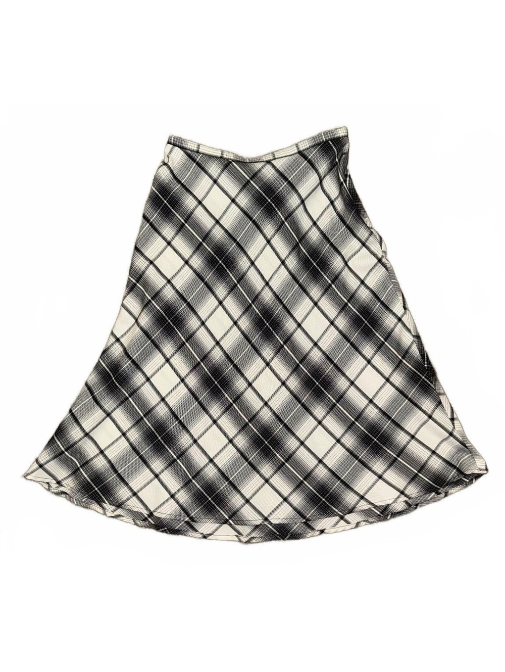 Women’s Christopher & Banks white and black plaid skirt size 4